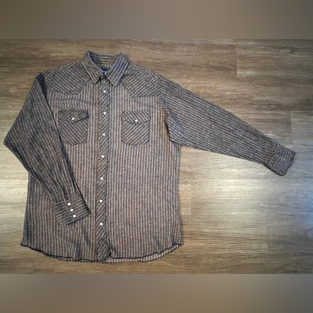Wrangler Western Rodeo Pearl Snap X-Large Long Sleeve Shirt Plaid Vintage B31
